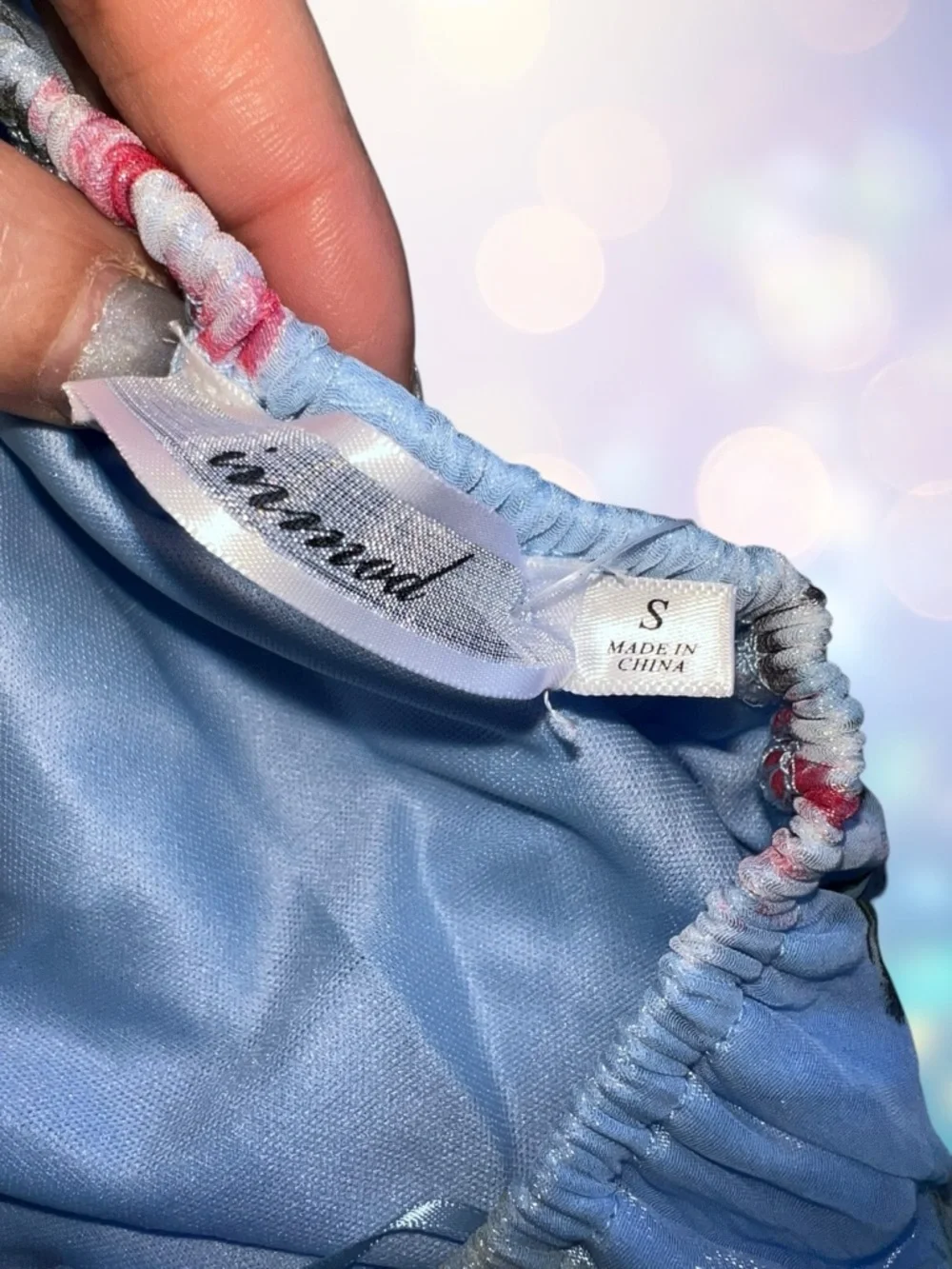 Boho Cottagecore Blue Floral Maxi Dress NWT Ruffle Sleeve Flowy Spring Small 🩵 - Picture 6 of 11